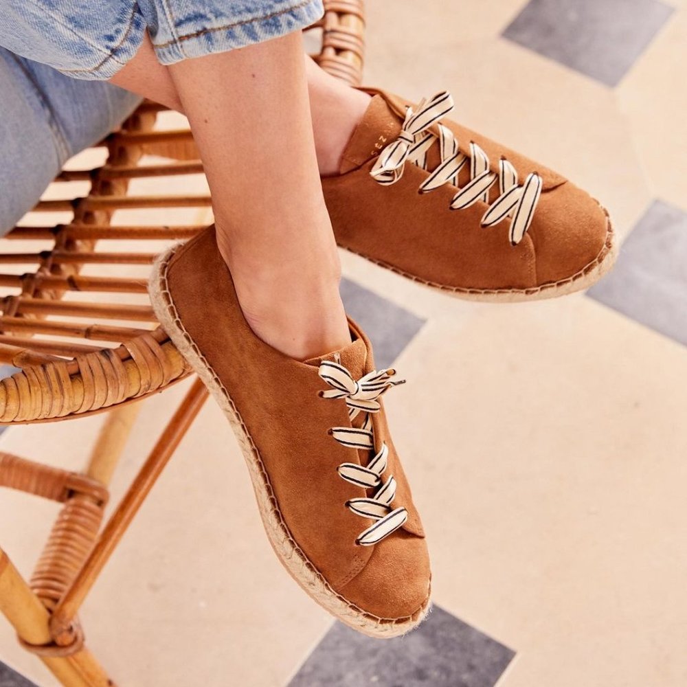 NEW Sezane Julie Hazelnut Espadrilles Sz 41 US 10